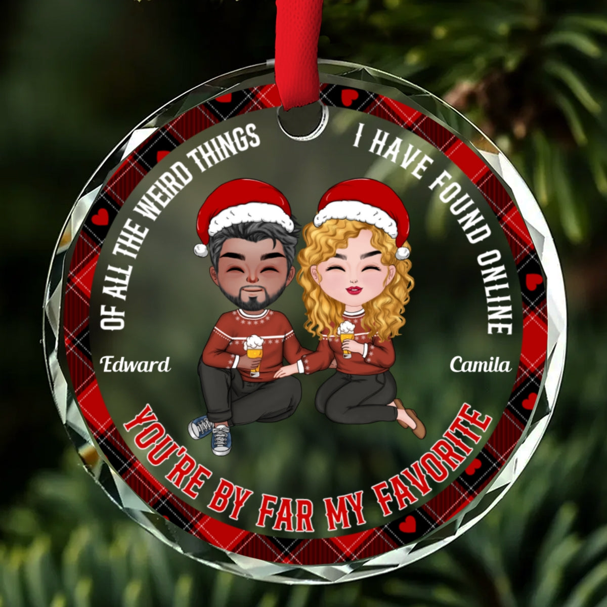 Best Thing I've Ever Found On The Internet - Personalized Custom Glass Ornament