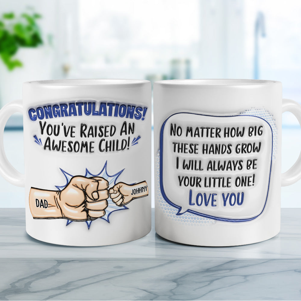 Awesome Dad - Personalized Custom 3D Inflated Effect Mug