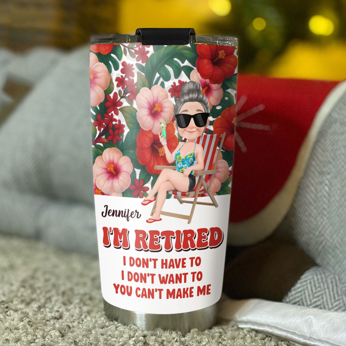 I Am Retired - Personalized Custom Tumbler