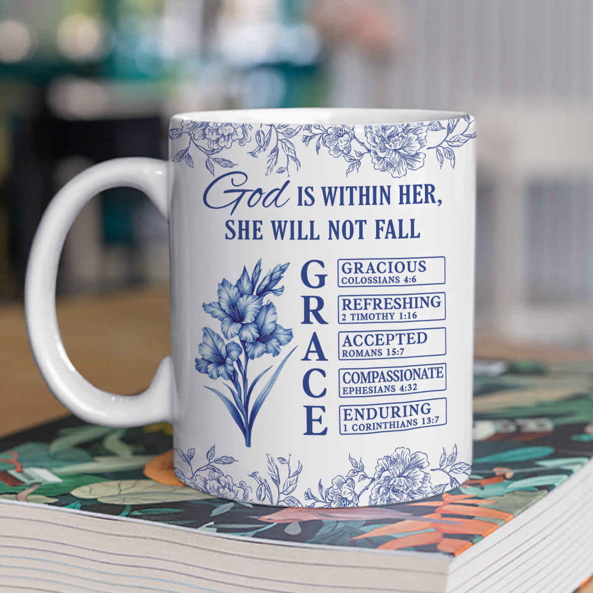 Grace Carries Her Through Storms - Personalized Custom Coffee Mug