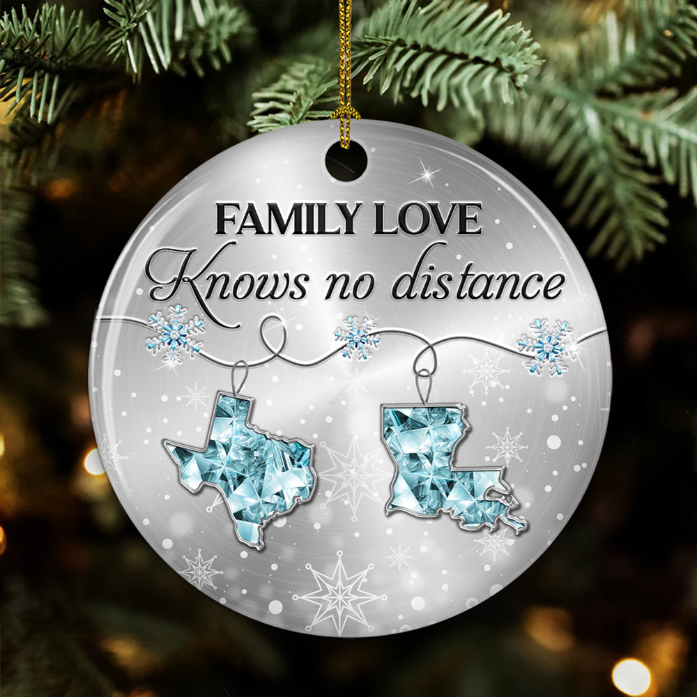 Family Love Crystal - Personalized Custom Ceramic Ornament