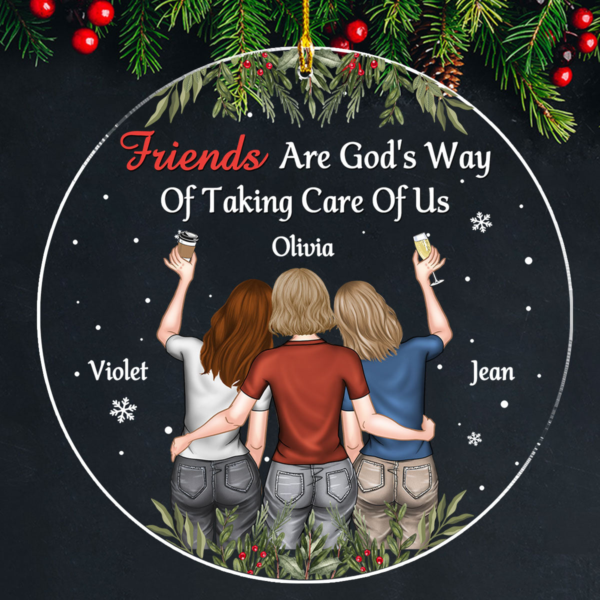 Taking Care Of Us - Personalized Custom Acrylic Ornament