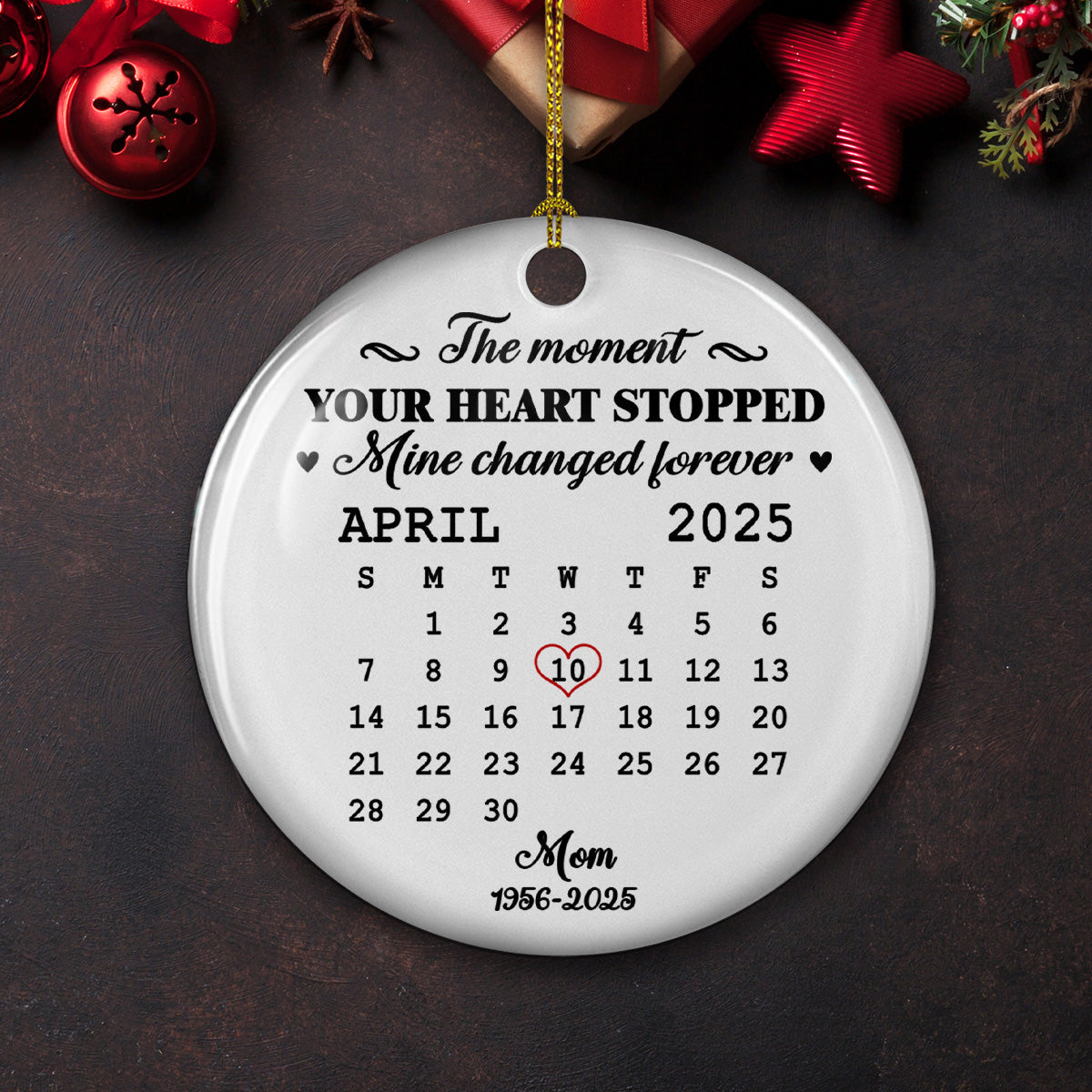 Miss You - Personalized Custom Ceramic Ornament