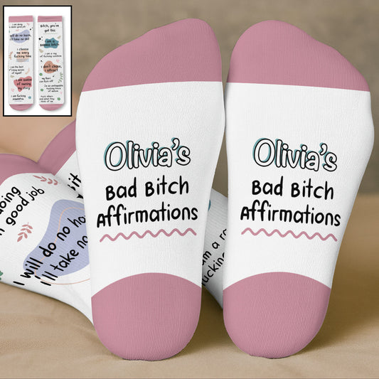 Funny Affirmations - Personalized Custom Crew Socks