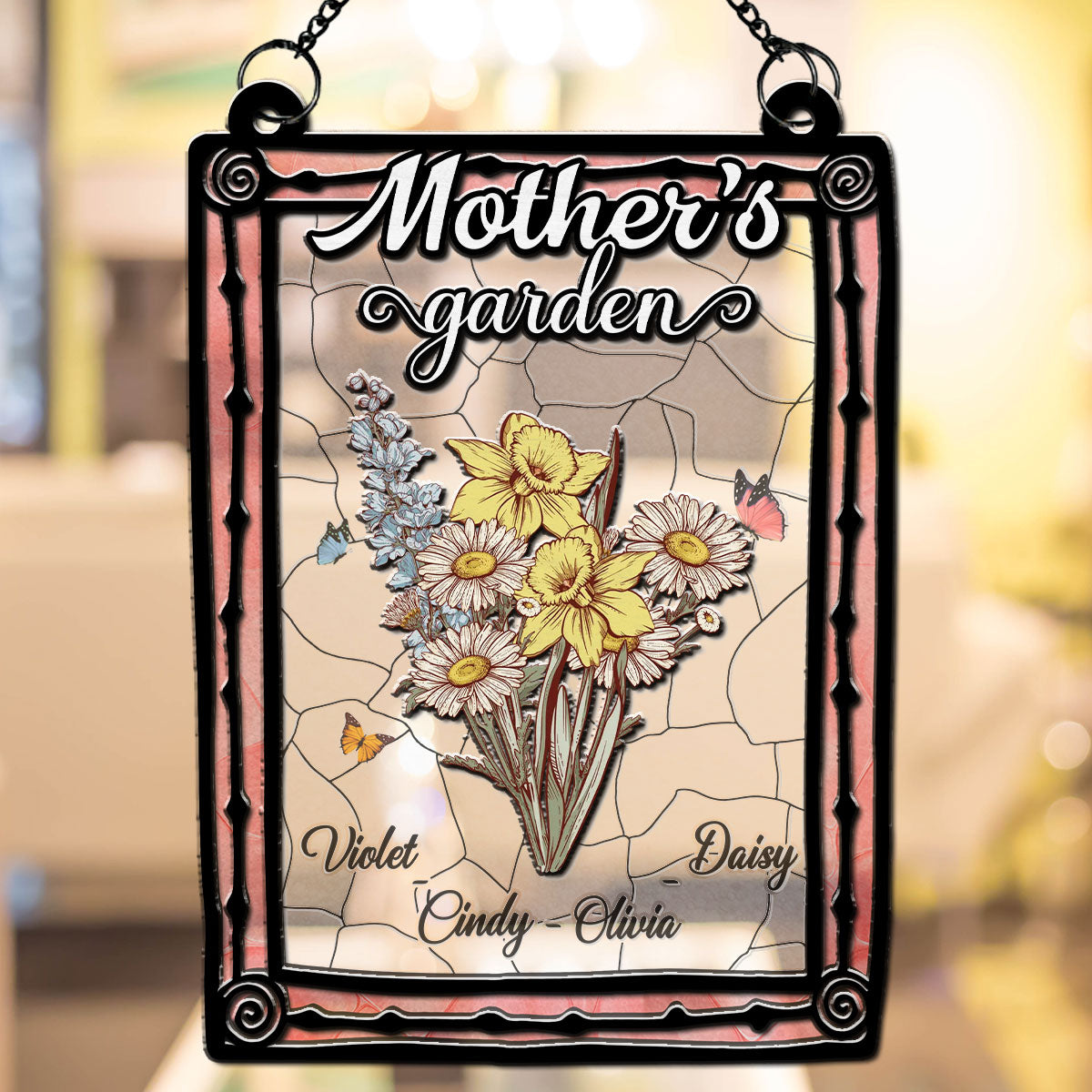 Birth Flower Grandma Garden - Personalized Custom Suncatcher