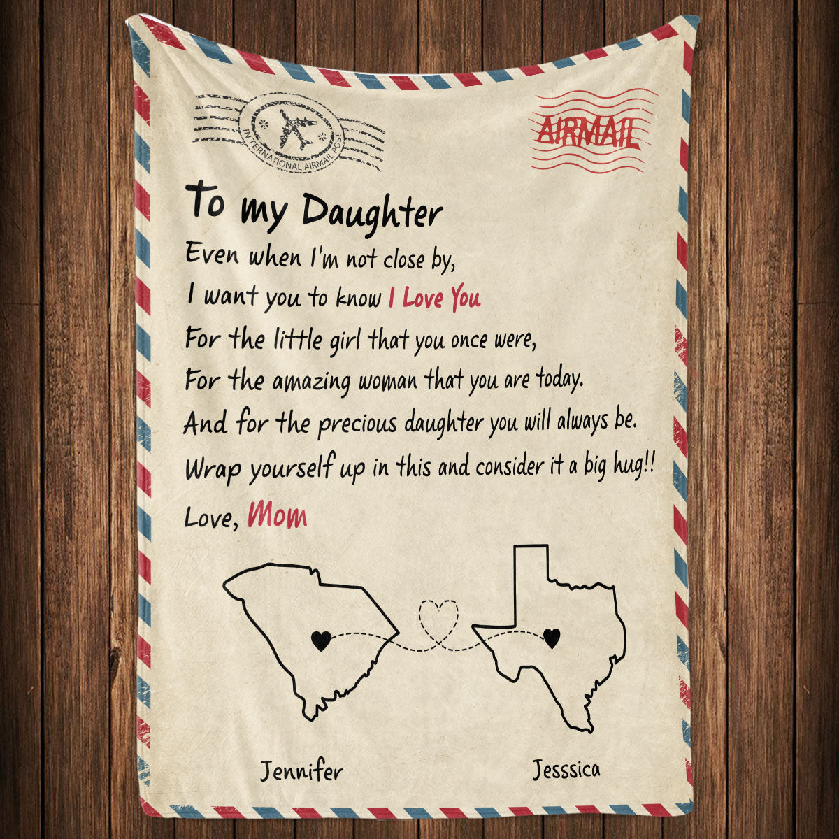 Mom And Daughter Forever - Personalized Custom Fleece Blanket