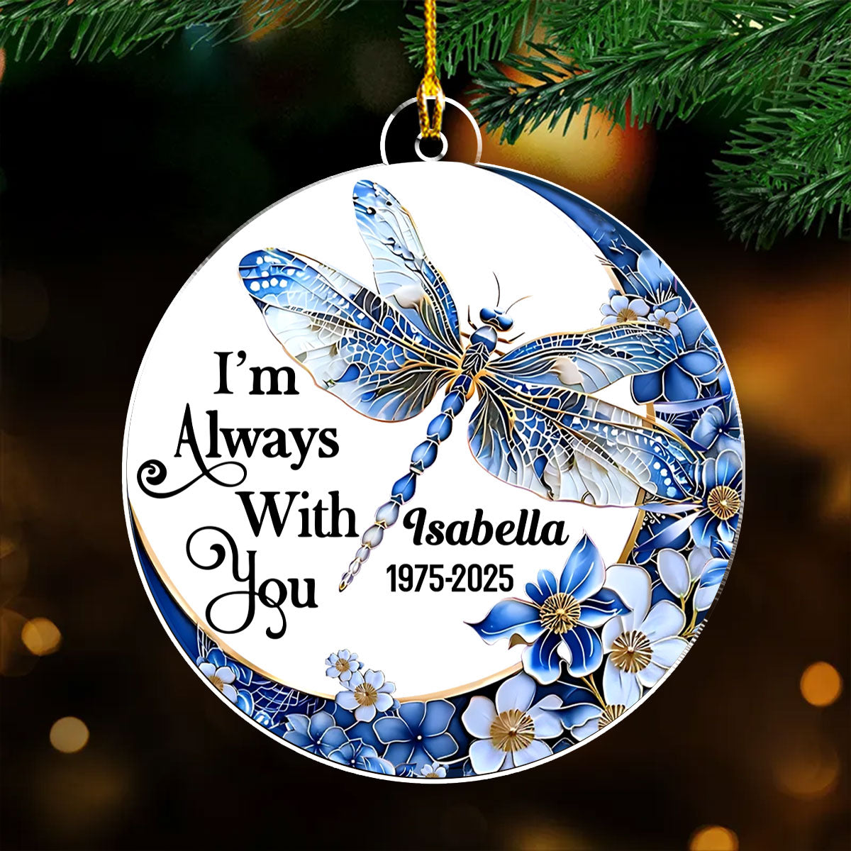 Live In Our Minds - Personalized Custom Acrylic Ornament