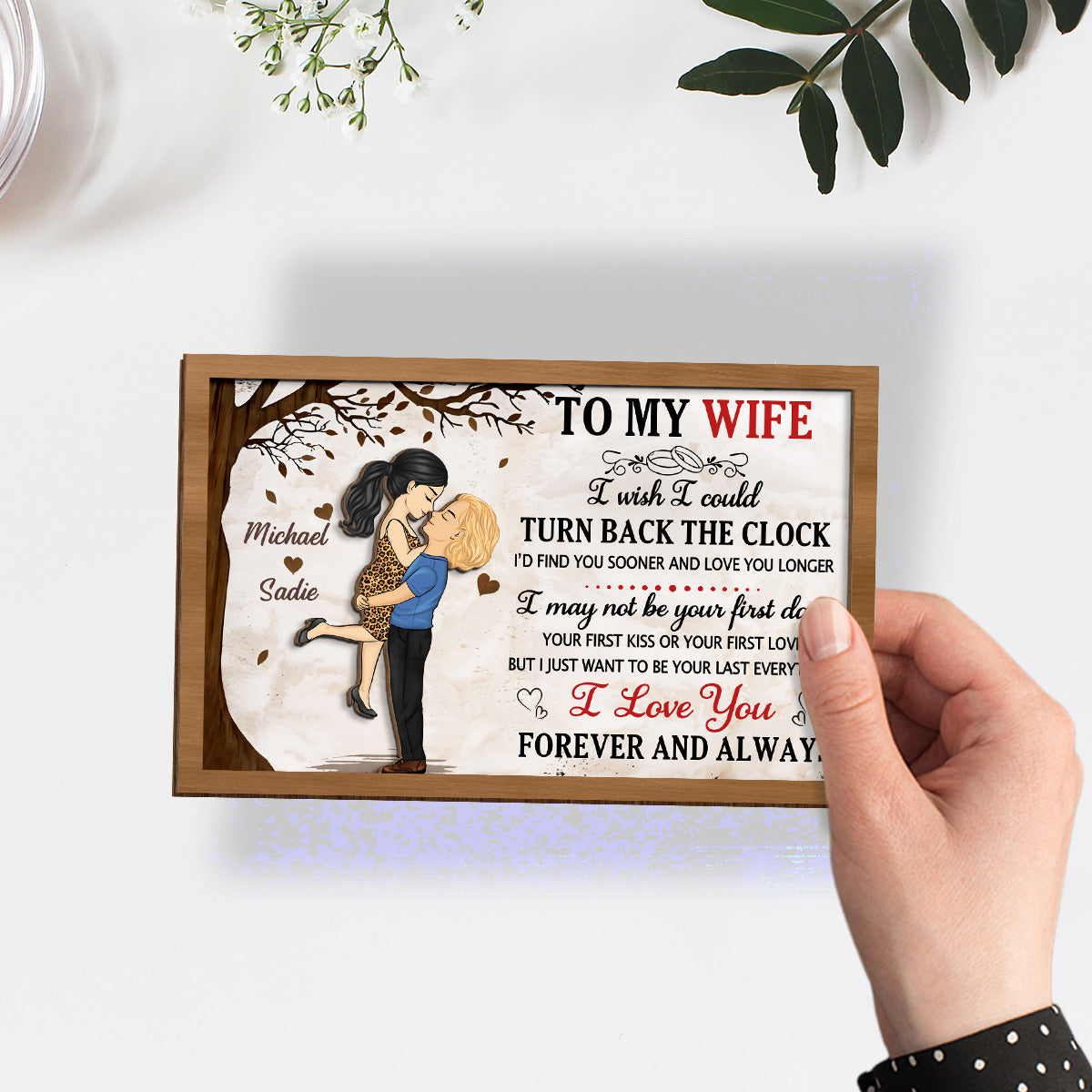 I Love You Forever And Always - Personalized Custom Wooden Plaque