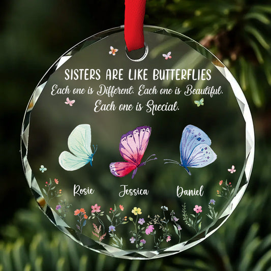 Sister Are The Gardeners Of Our Souls - Personalized Custom Glass Ornament
