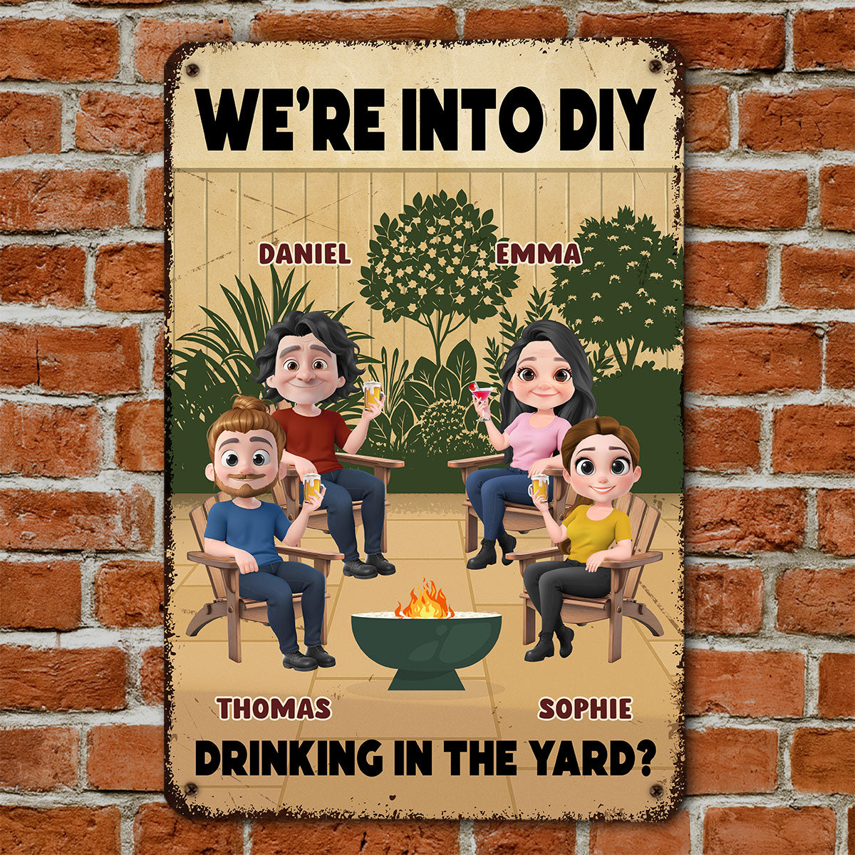 Cold Drinks Hard Work Reward - Personalized Custom Metal Sign