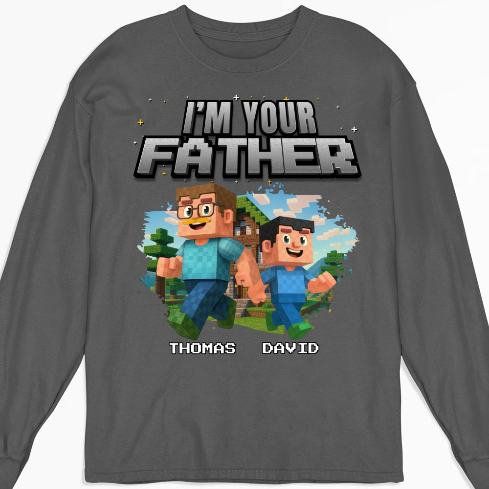 Dad Power Pixel - Personalized Custom Shirt