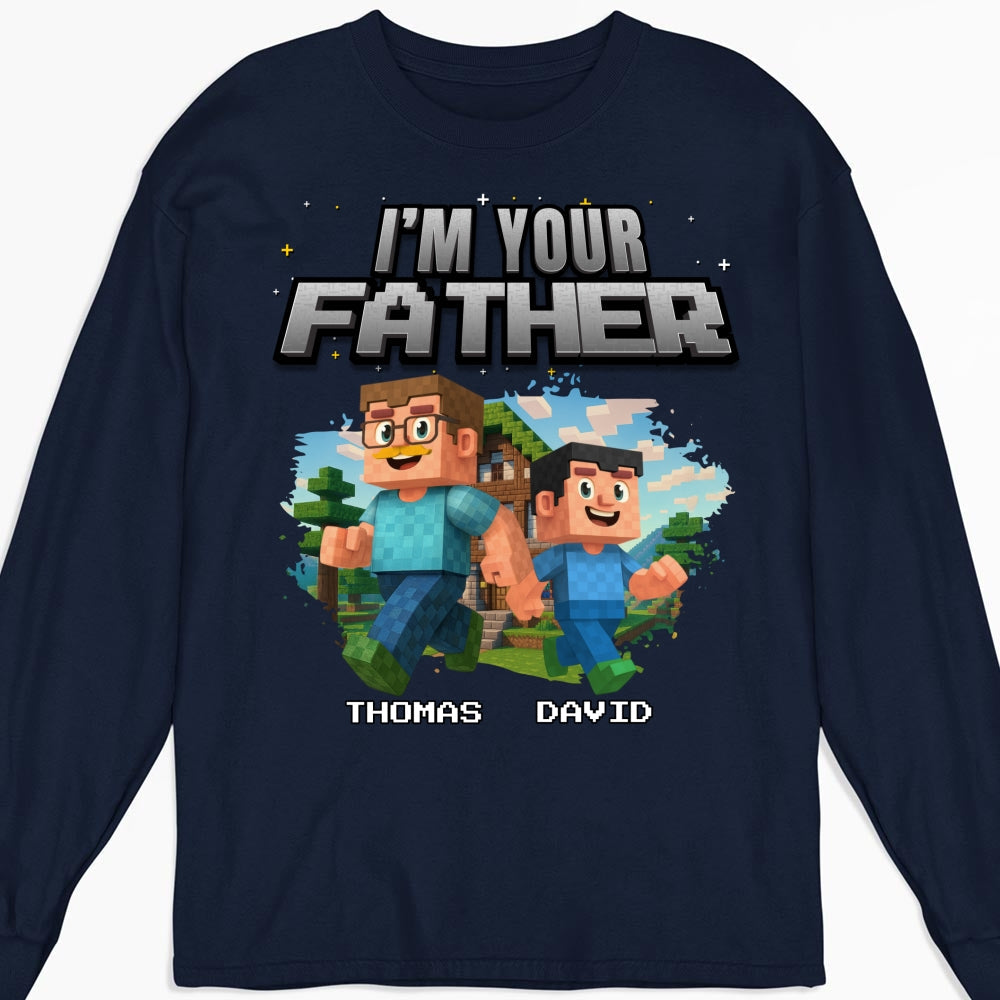 Dad Power Pixel - Personalized Custom Shirt