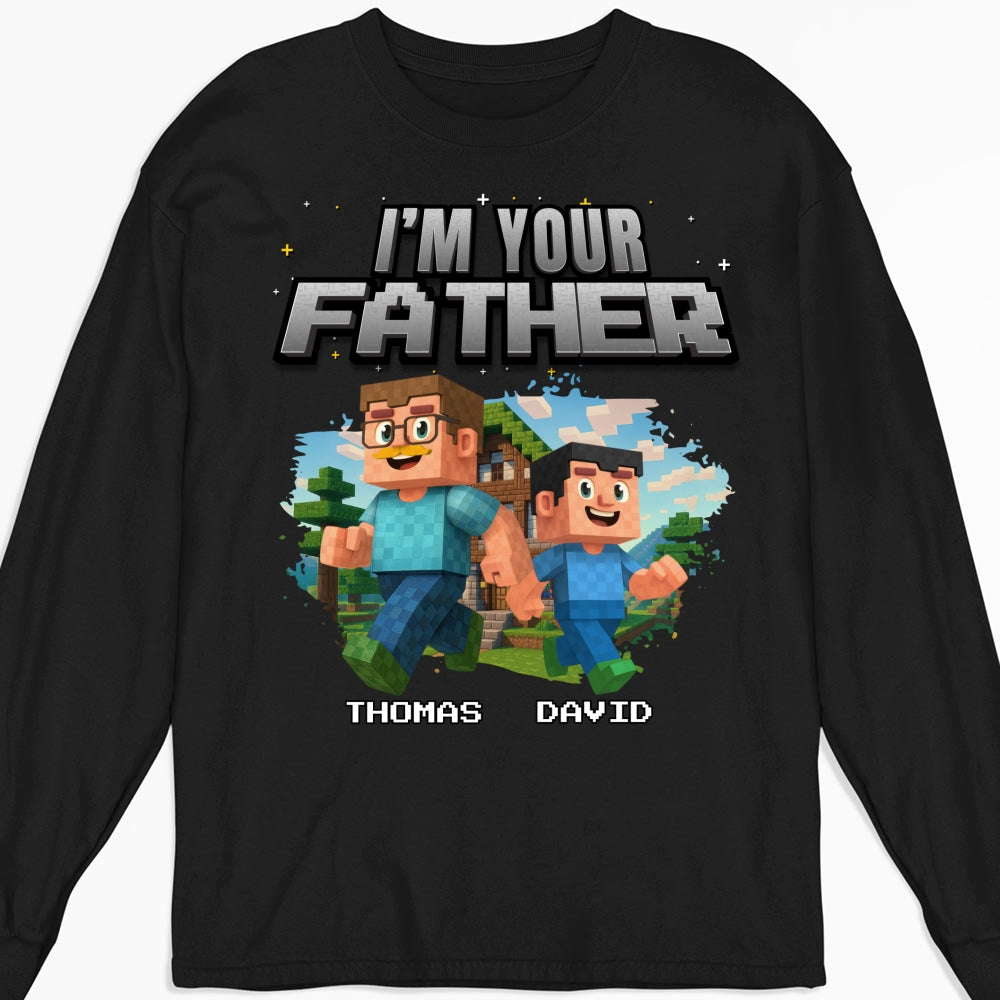 Dad Power Pixel - Personalized Custom Shirt