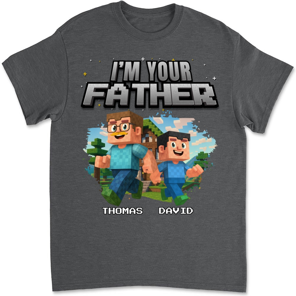 Dad Power Pixel - Personalized Custom Shirt