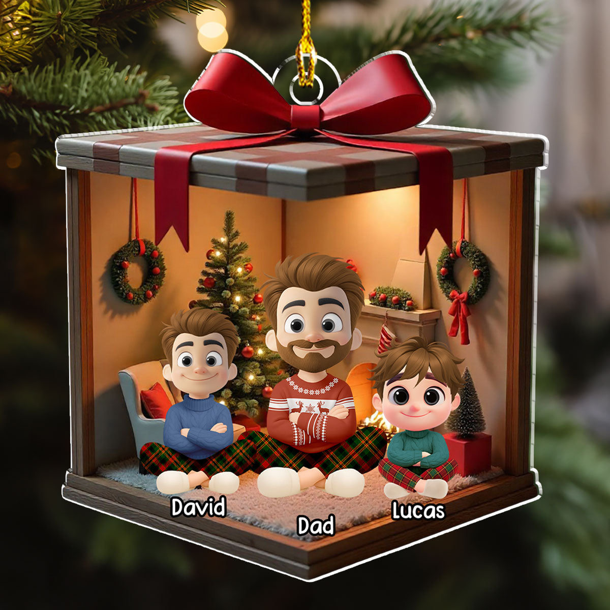 Family Moments 2025 - Personalized Custom Acrylic Ornament