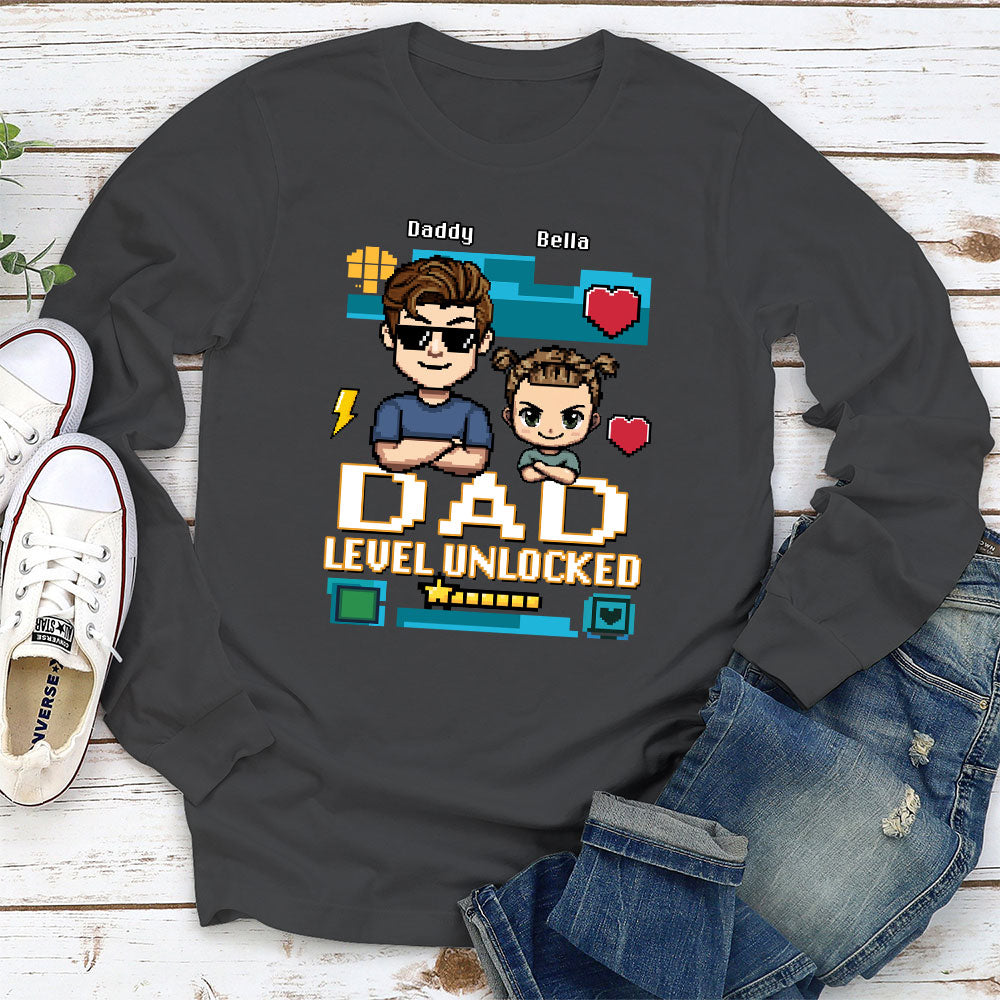 Dad Level Unlocked - Personalized Custom Shirt