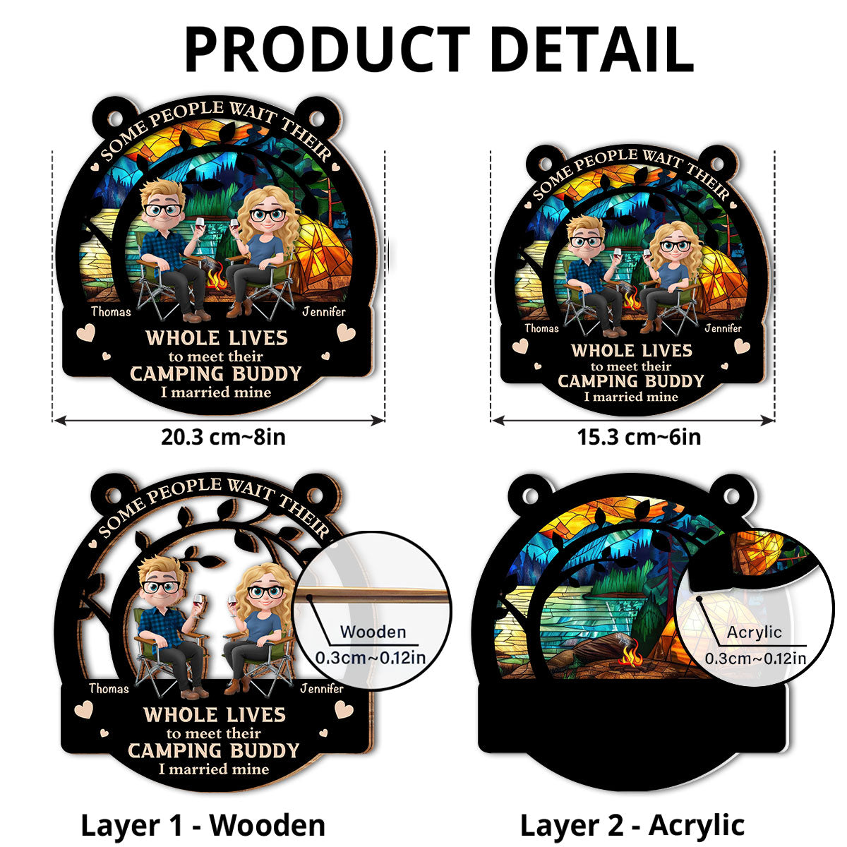 Campfires And Love With You - Personalized Custom Suncatcher