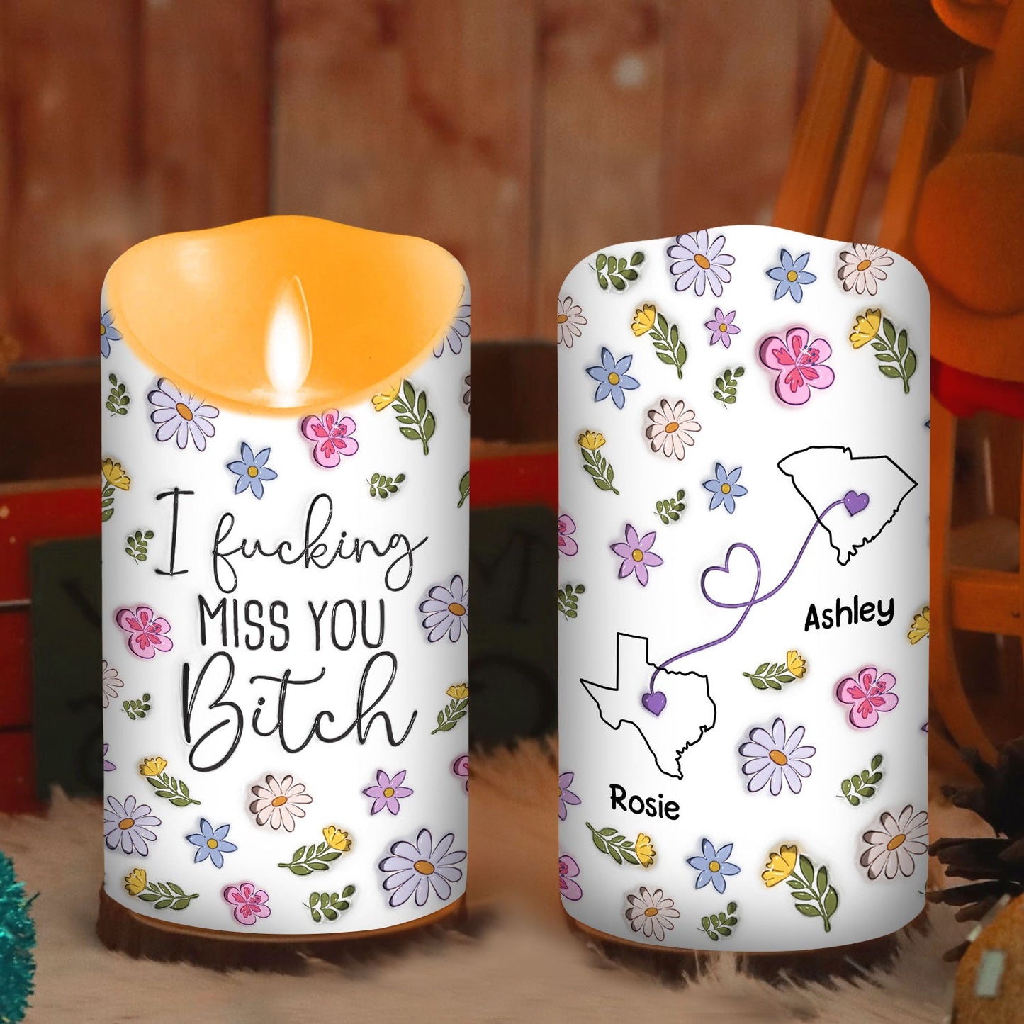Miss My Bestie - Personalized Custom LED Candle
