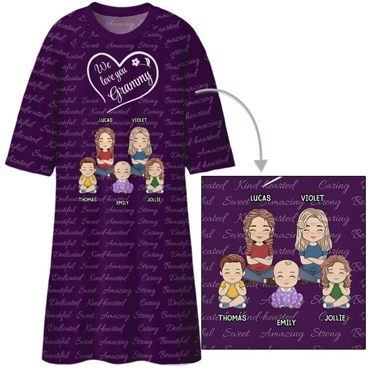 So Much Love For Grandma - Personalized Custom 3/4 Sleeve Dress