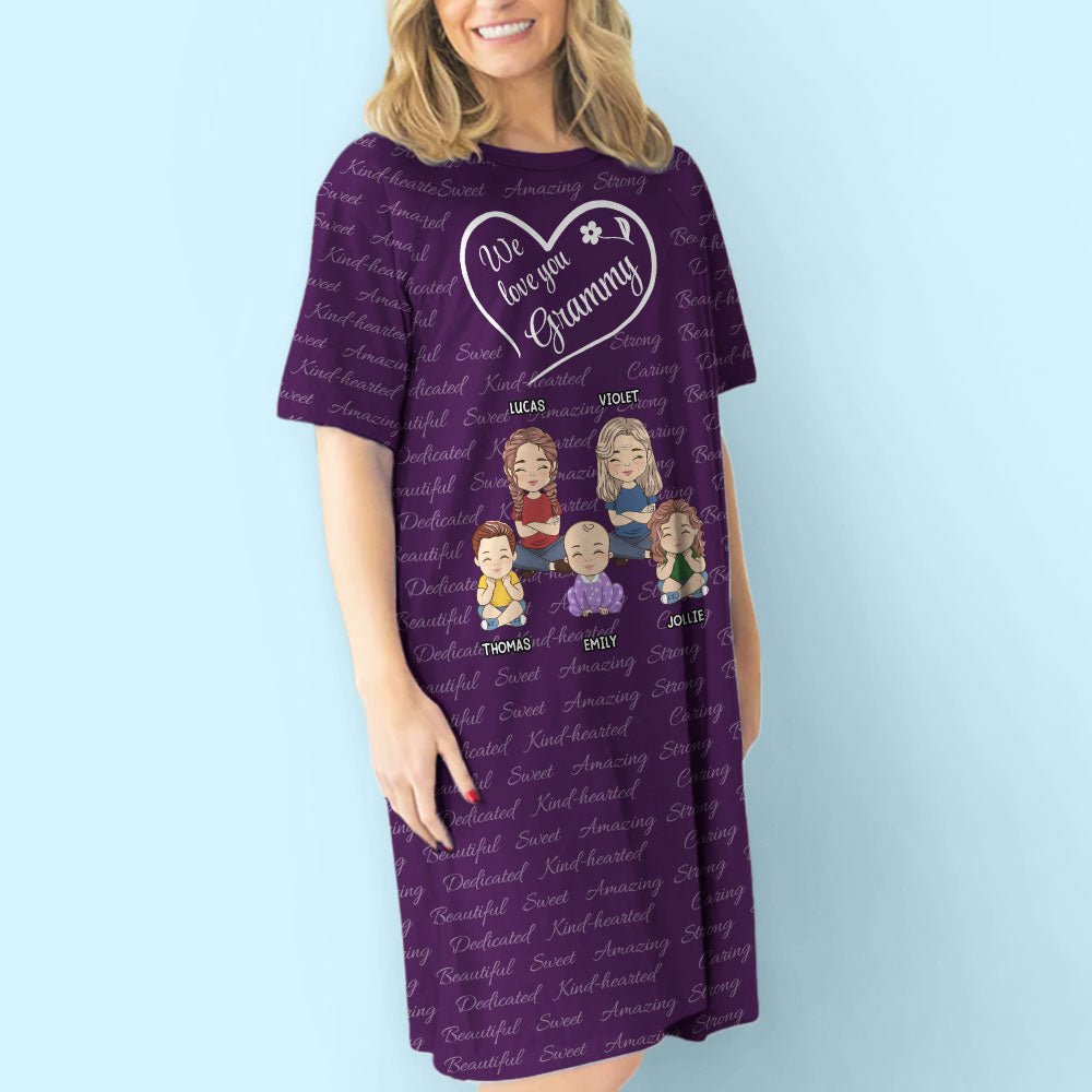 So Much Love For Grandma - Personalized Custom 3/4 Sleeve Dress