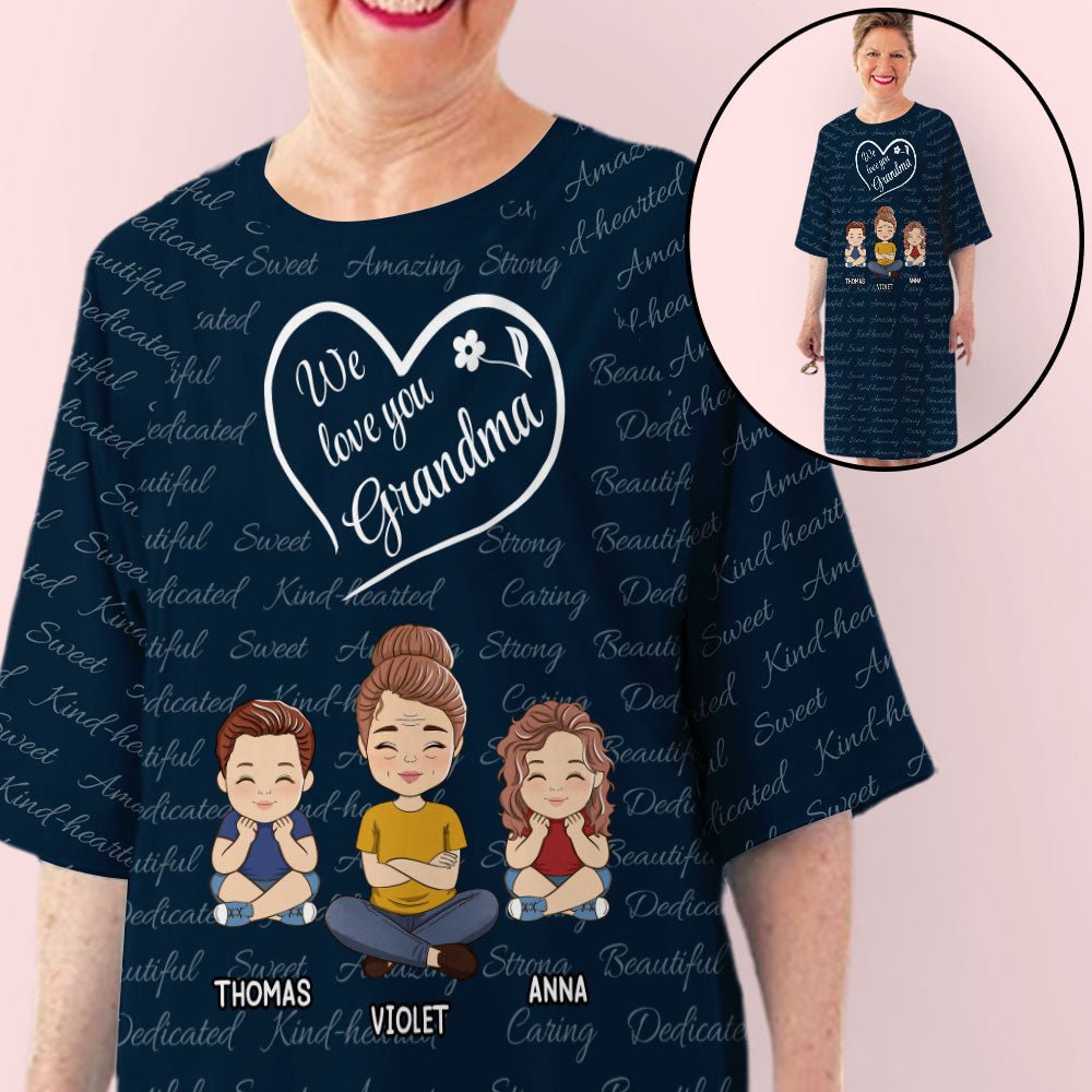 So Much Love For Grandma - Personalized Custom 3/4 Sleeve Dress