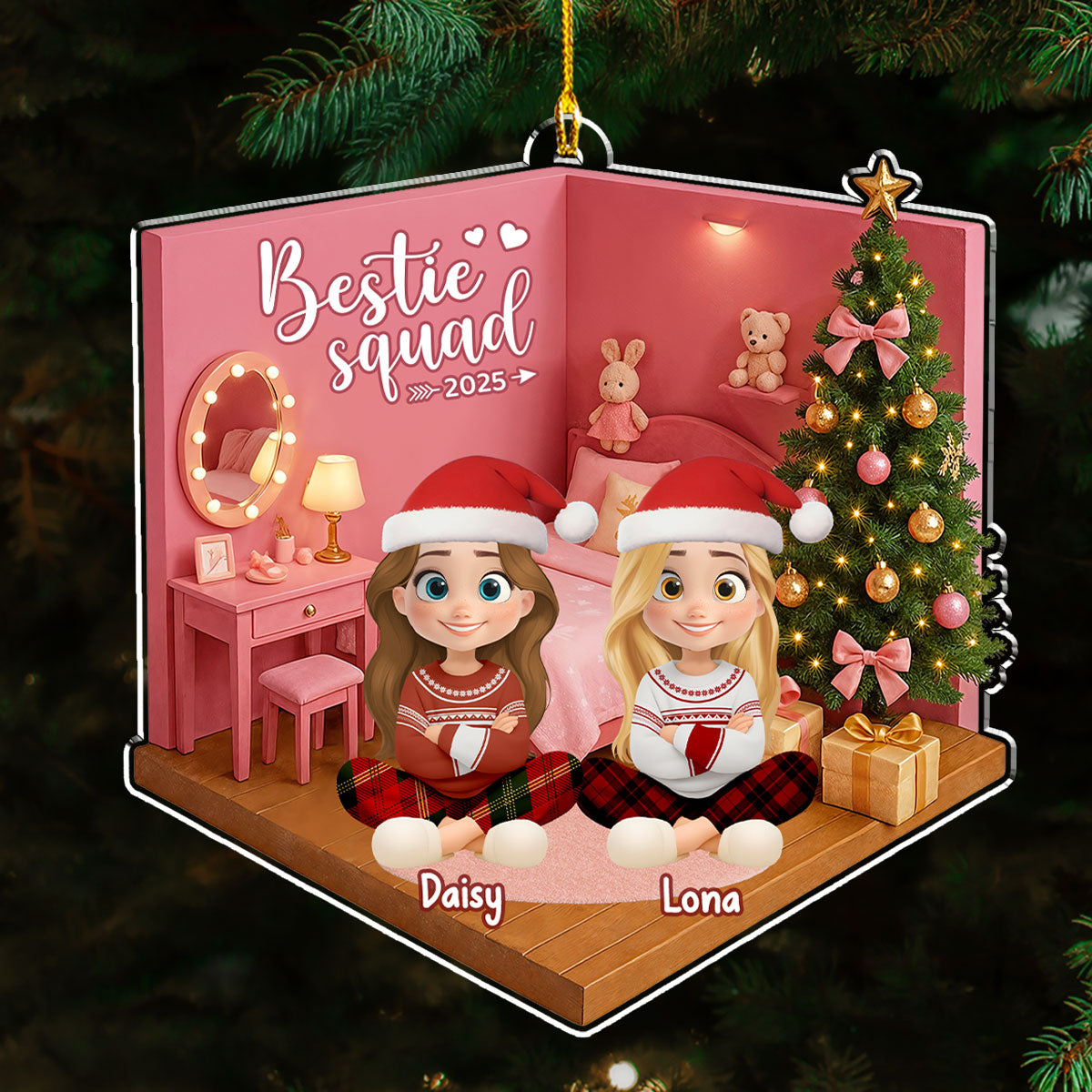 Cozy Dollhouse Nights - Personalized Custom Acrylic Ornament