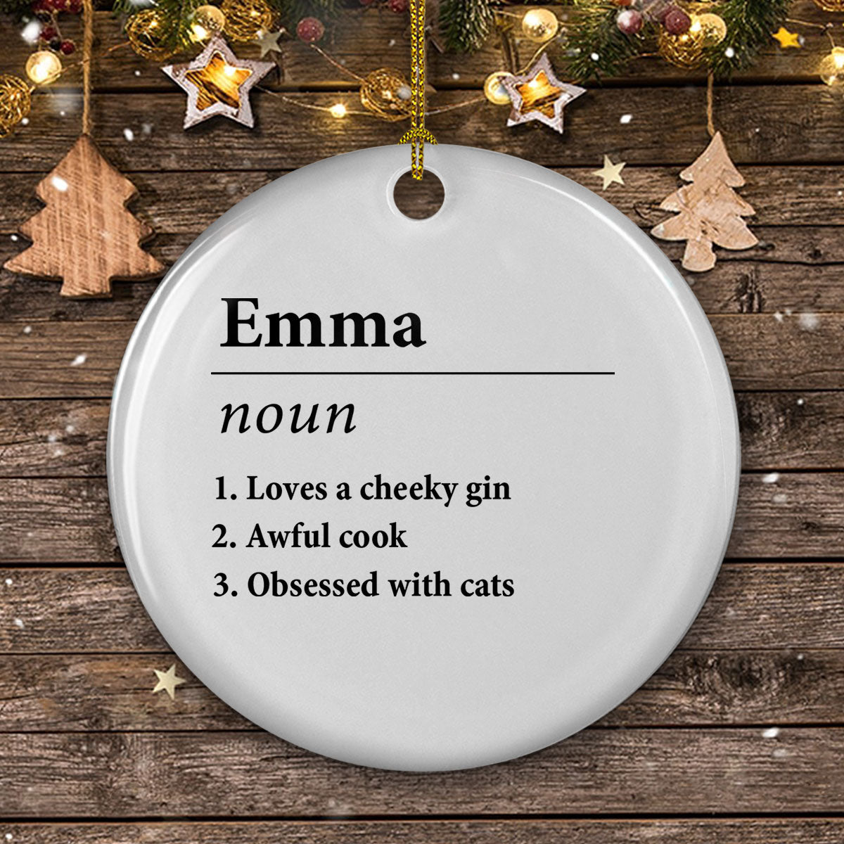 Personal Definition - Personalized Custom Ceramic Ornament