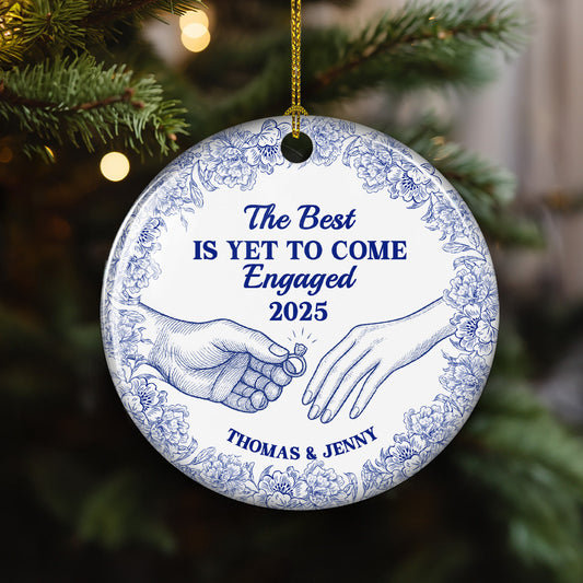 The Best Is Yet Ahead - Personalized Custom Ceramic Ornament