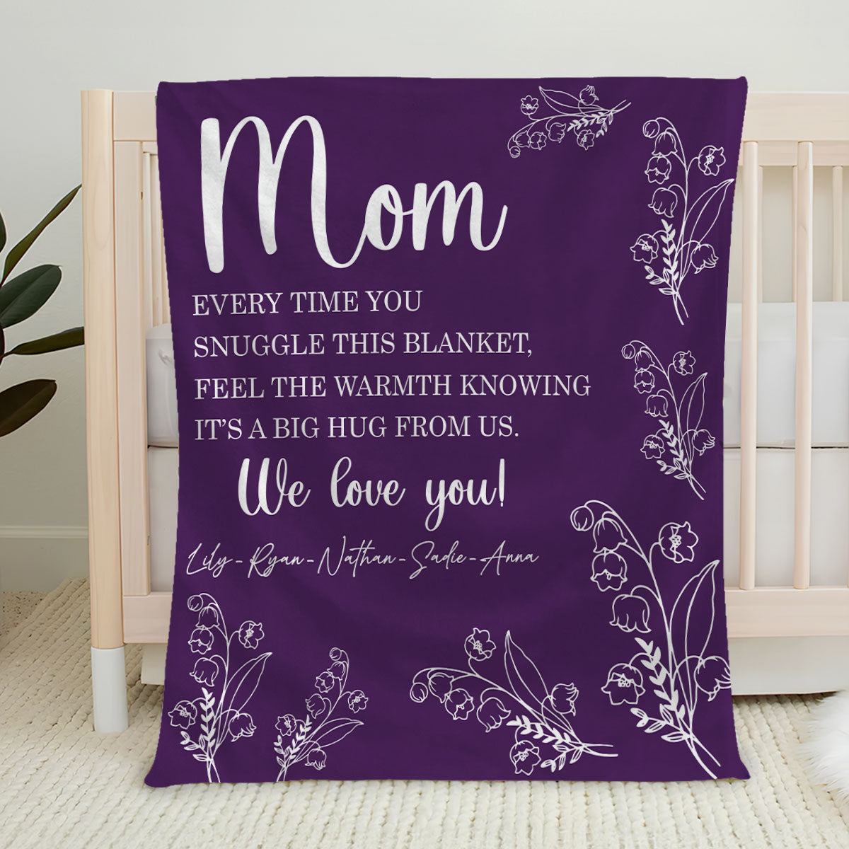 We Love You Mommy - Personalized Custom Fleece Blanket