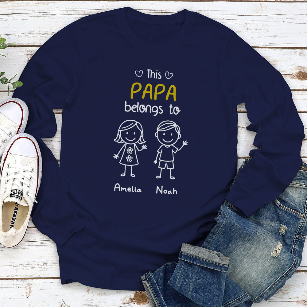 This Grandpa Belongs To Us - Personalized Custom Shirt