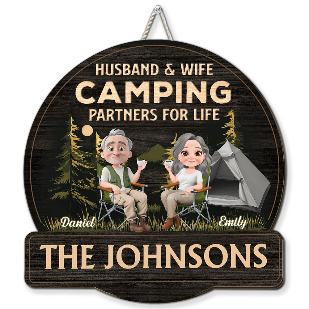 Sit By The Campsite - Personalized Custom Wood Sign