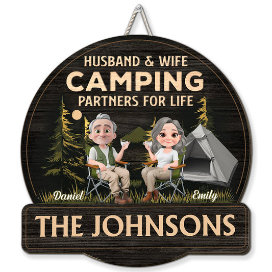 Sit By The Campsite - Personalized Custom Wood Sign