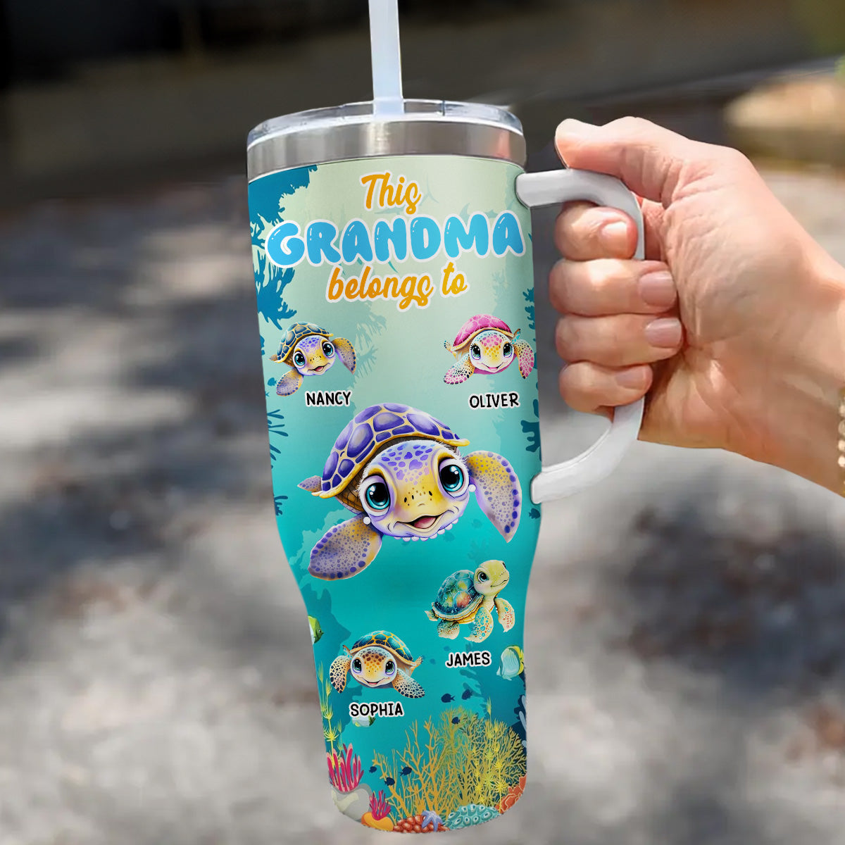 This Grandma Belongs To - Personalized Custom 40 Oz Tumbler
