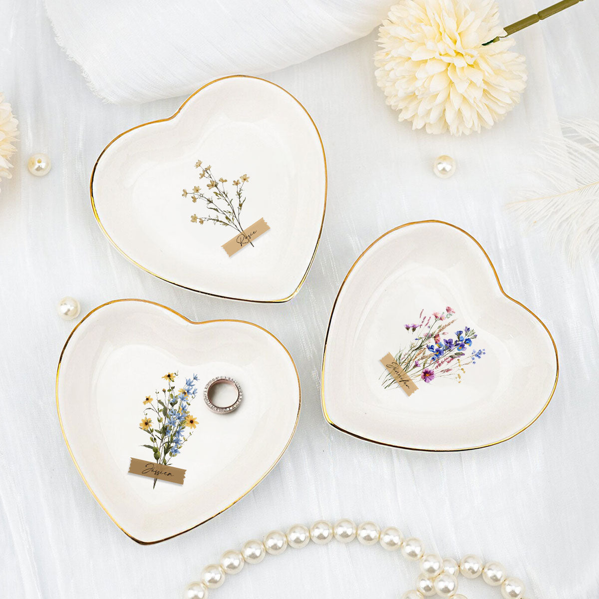 Bloom Where You Are Planted - Personalized Custom Jewelry Dish