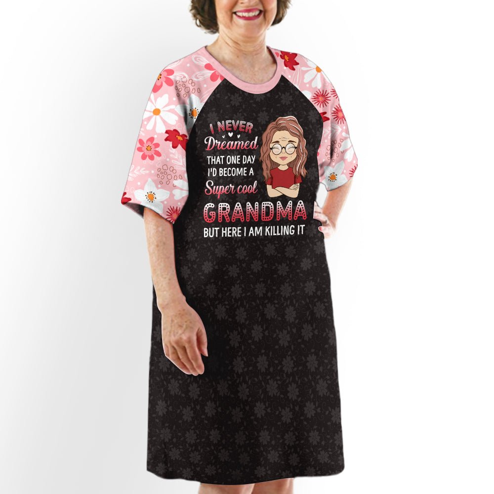 Super Cool Grandma - Personalized Custom 3/4 Sleeve Dress