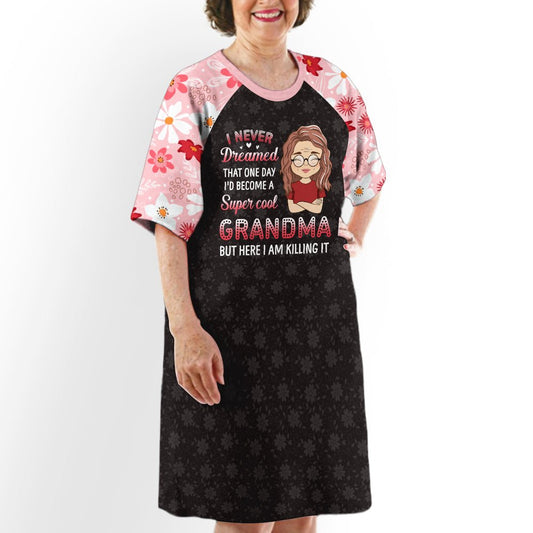 Super Cool Grandma - Personalized Custom 3/4 Sleeve Dress