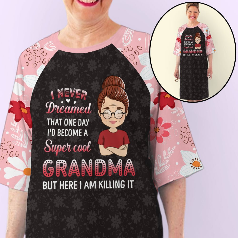 Super Cool Grandma - Personalized Custom 3/4 Sleeve Dress