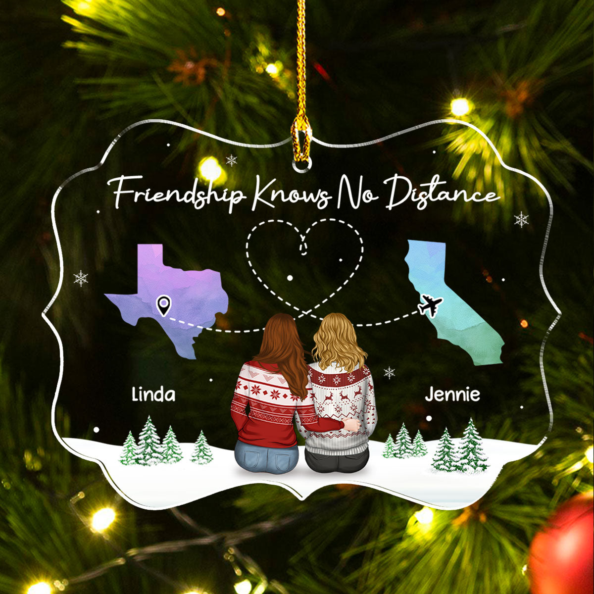 Close At Heart - Personalized Custom Acrylic Ornament