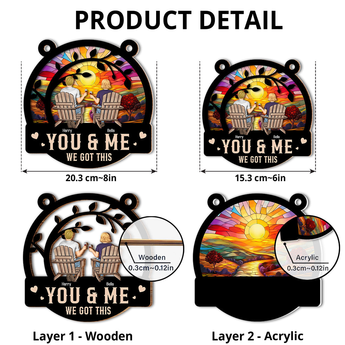 You & Me We Got This  - Personalized Custom Suncatcher
