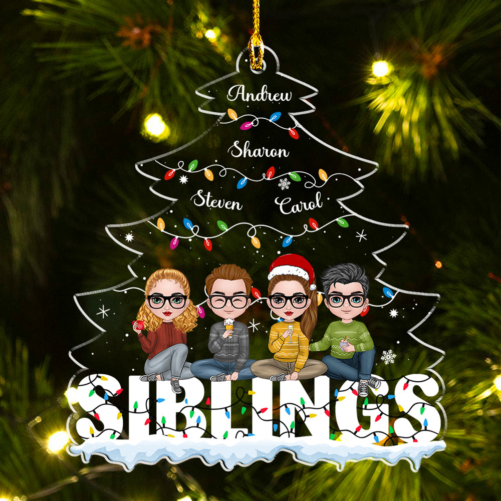 Congrats On Being My Siblings - Personalized Custom Acrylic Ornament