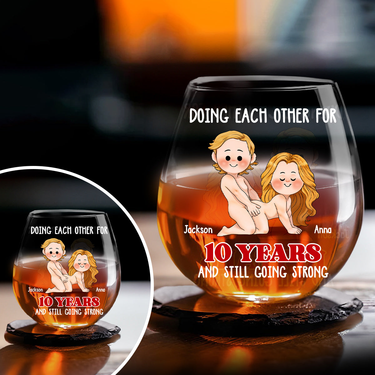 Doing Each Other - Personalized Custom Wine Glass