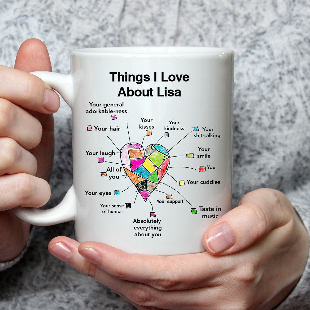 Things I Love - Personalized Custom Coffee Mug