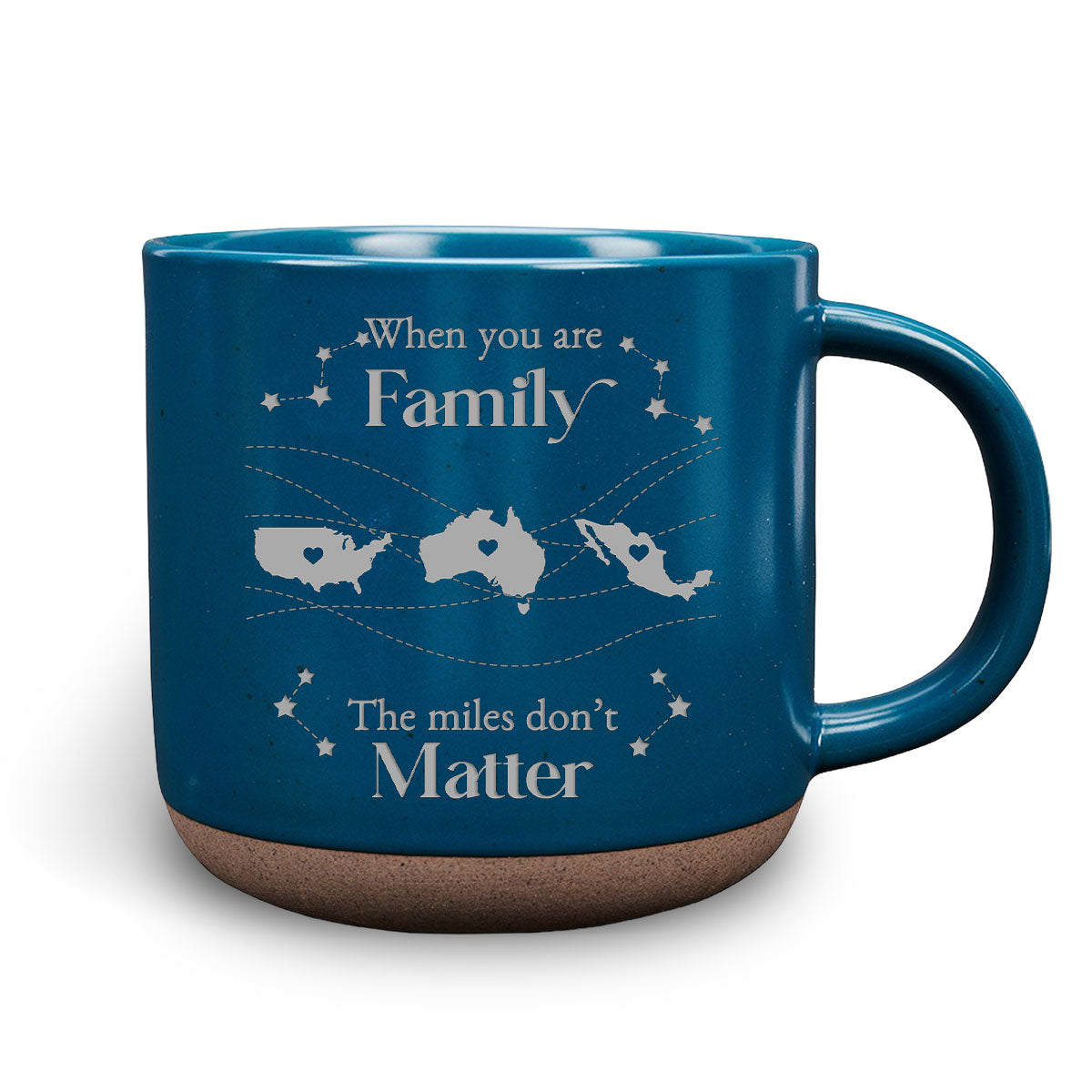 When You Are Family, Distance Does Not Matter International Version - Personalized Custom Pottery Mug