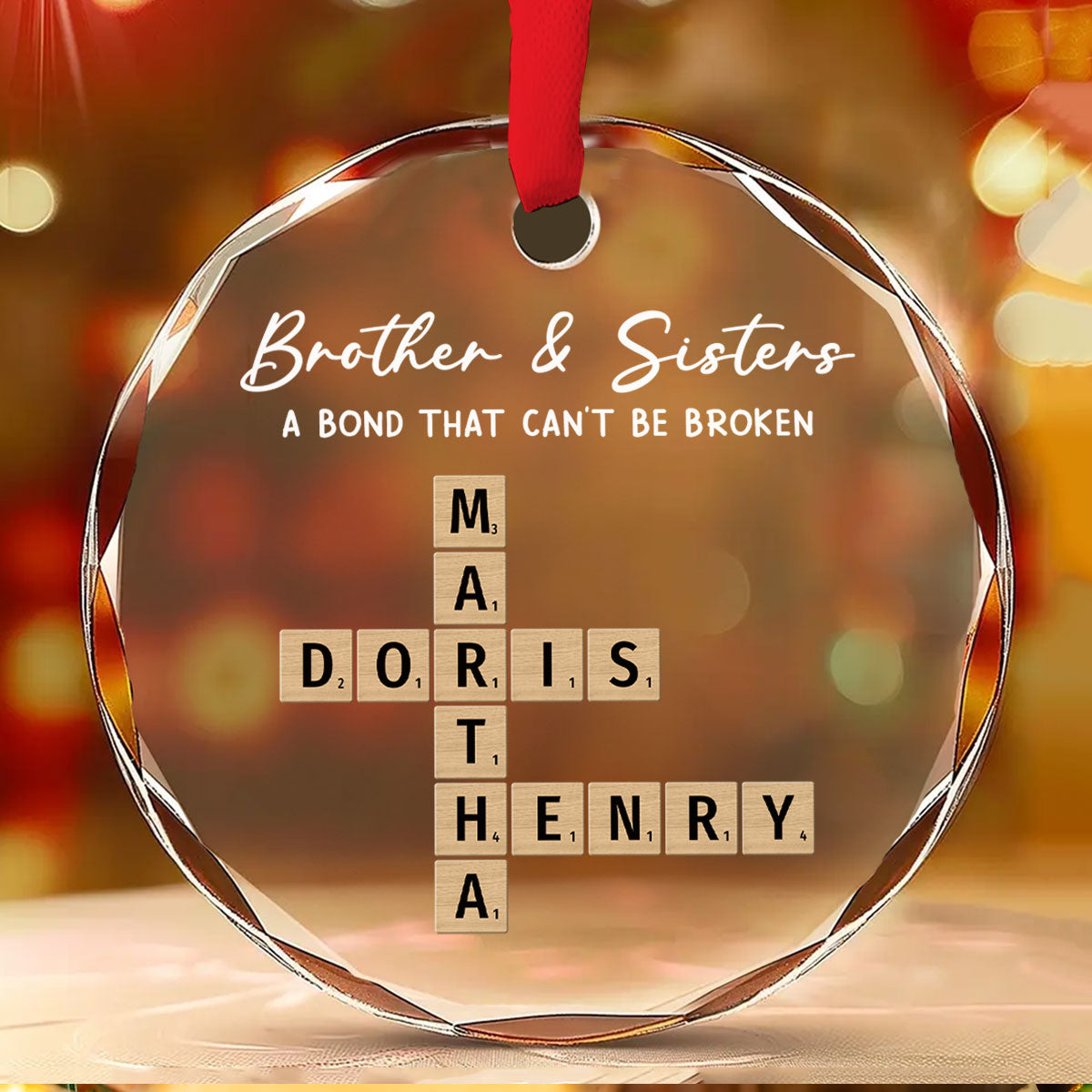Siblings Make Ordinary Days Special - Personalized Custom Glass Ornament
