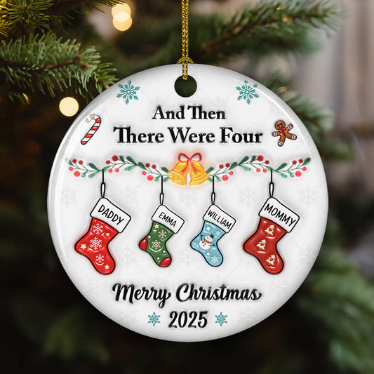 There Were Four - Personalized Custom 3D Inflated Effect Ceramic Ornament