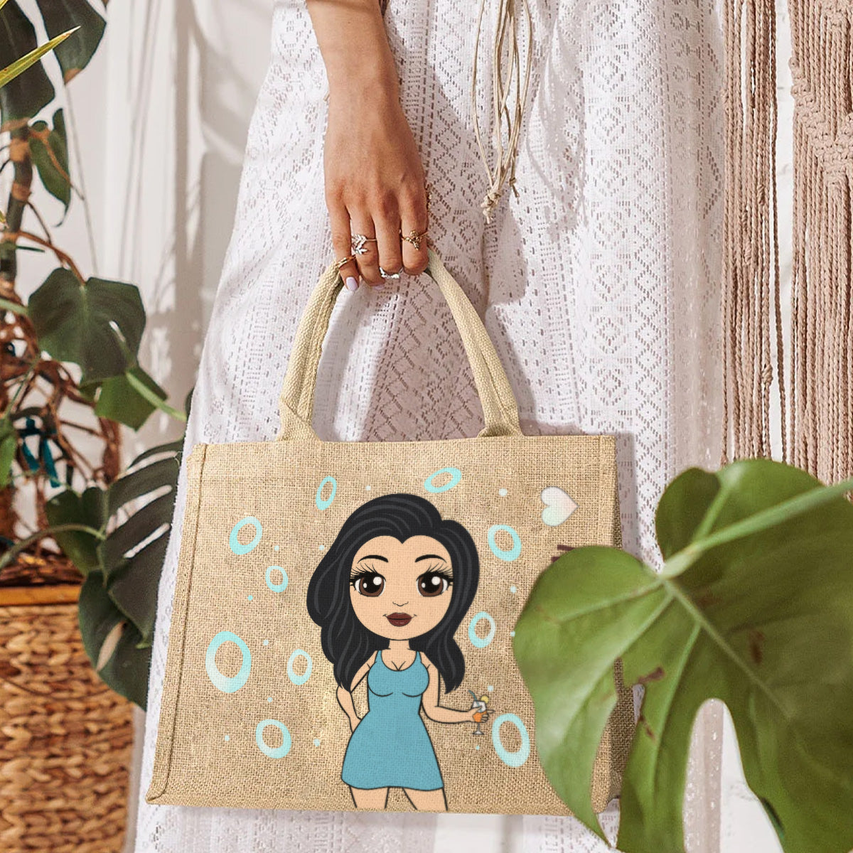 My Adorable - Personalized Custom Jute Tote Bag