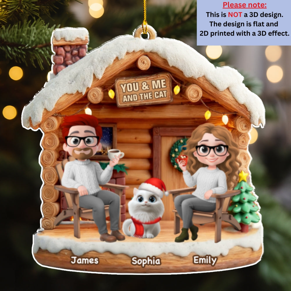 Have A Chat - Personalized Custom 3D Effect Acrylic Ornament