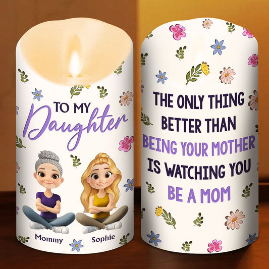 To My Daughter - Personalized Custom LED Candle
