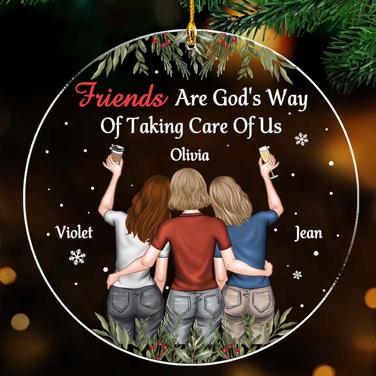 Taking Care Of Us - Personalized Custom Acrylic Ornament