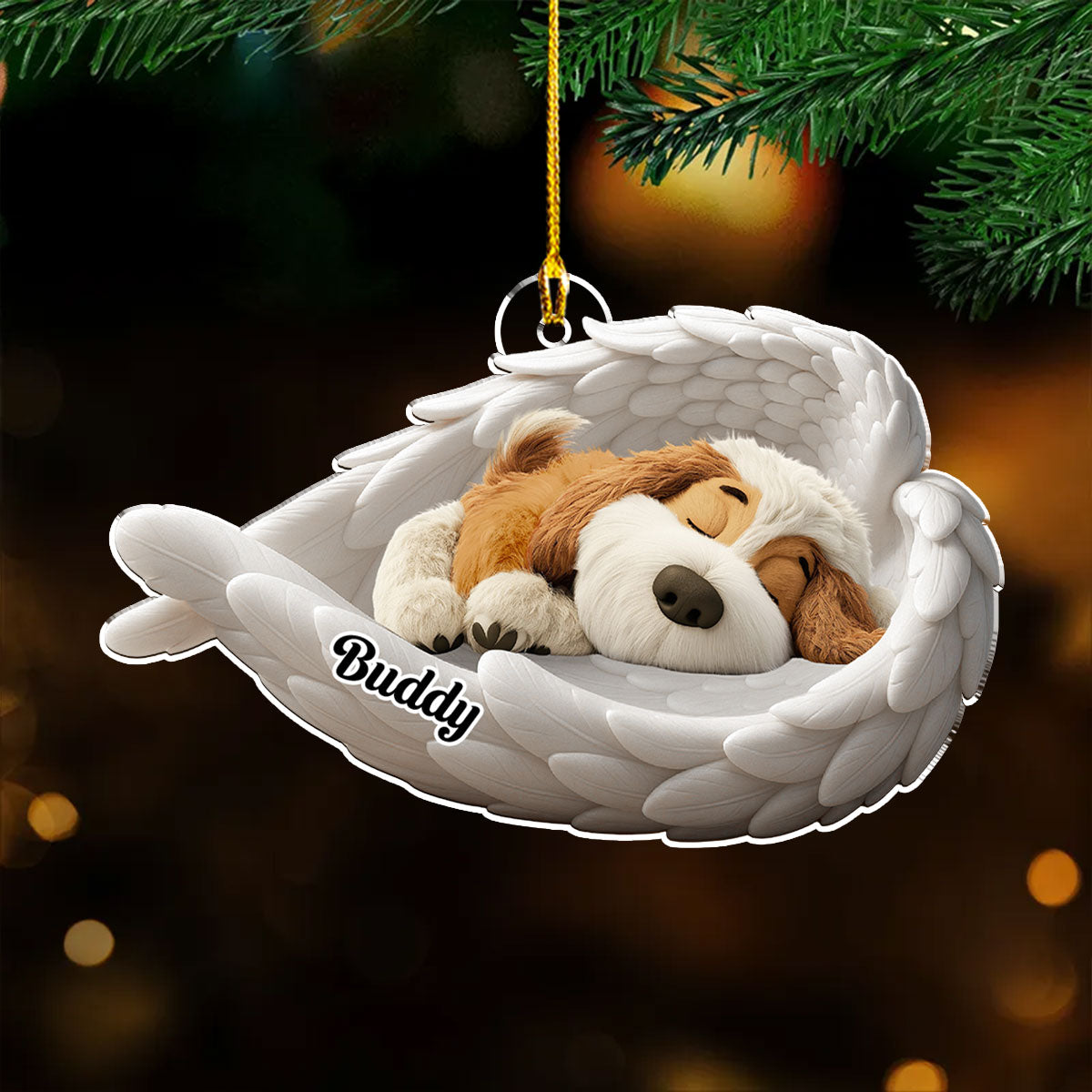 The Wings Of My Dog - Personalized Custom Acrylic Ornament